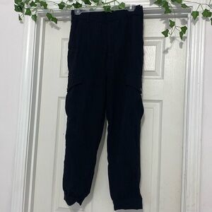 Zara Black polyester cargo dress pants